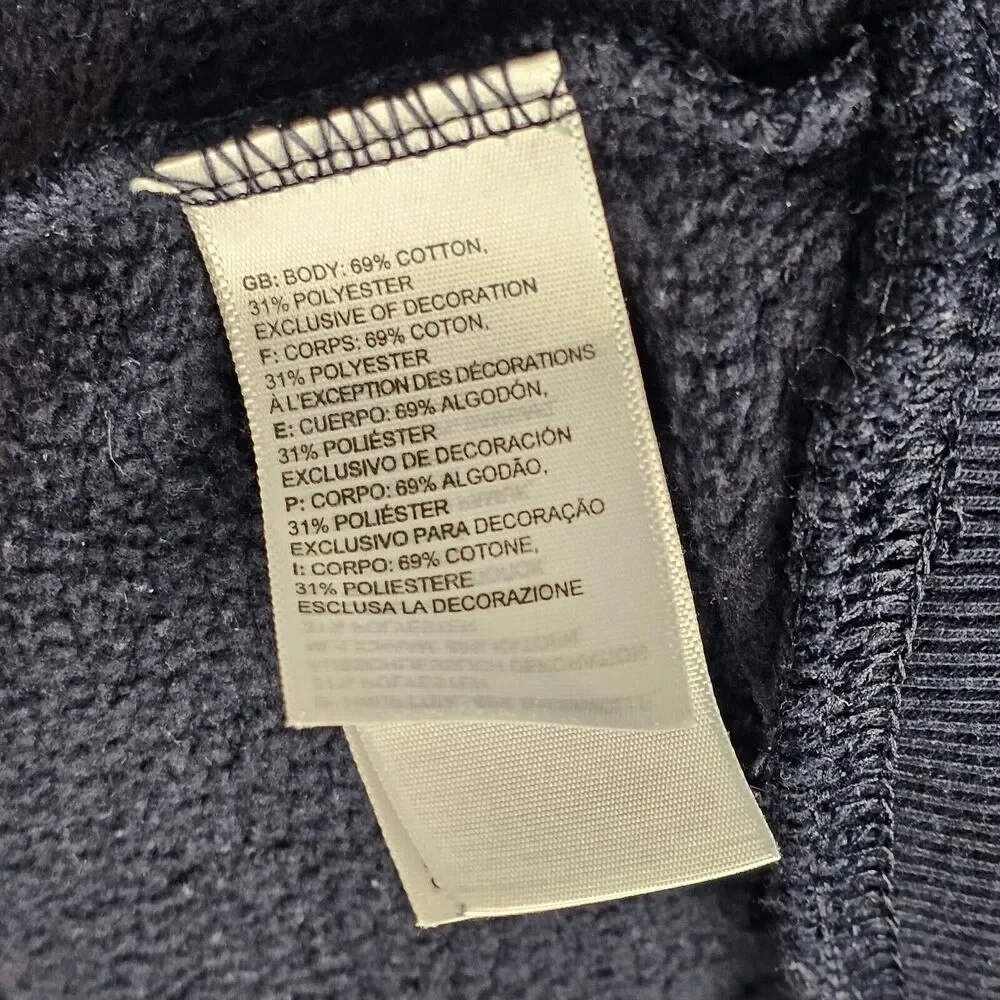 The‎ North Face Fleece Hoodie Size Medium Blue Mountain Grizzly Bear Pullover